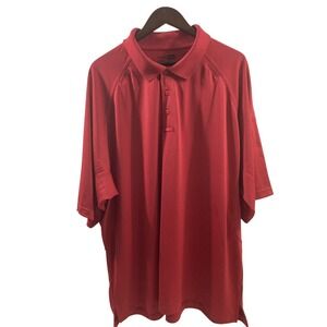 CornerStone Men 4XL Red Polo Shirt Short Sleeves